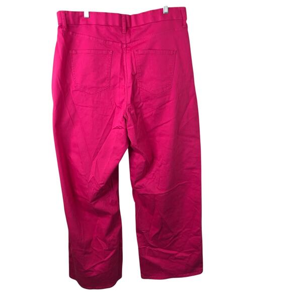 New York & Co. NWT Women's Ultra High Rise Wide Leg Pink Distressed Jeans 18W - Picture 10 of 11